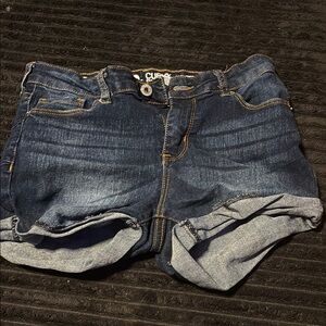Cuffed Denim Shorts
